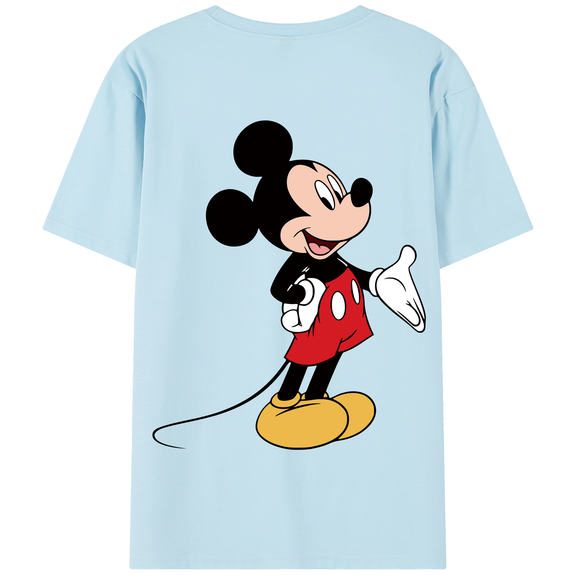 （画像用） ミッキーマウス Mickey Mouse 綿100％半袖Tシャツ（背面プリント）